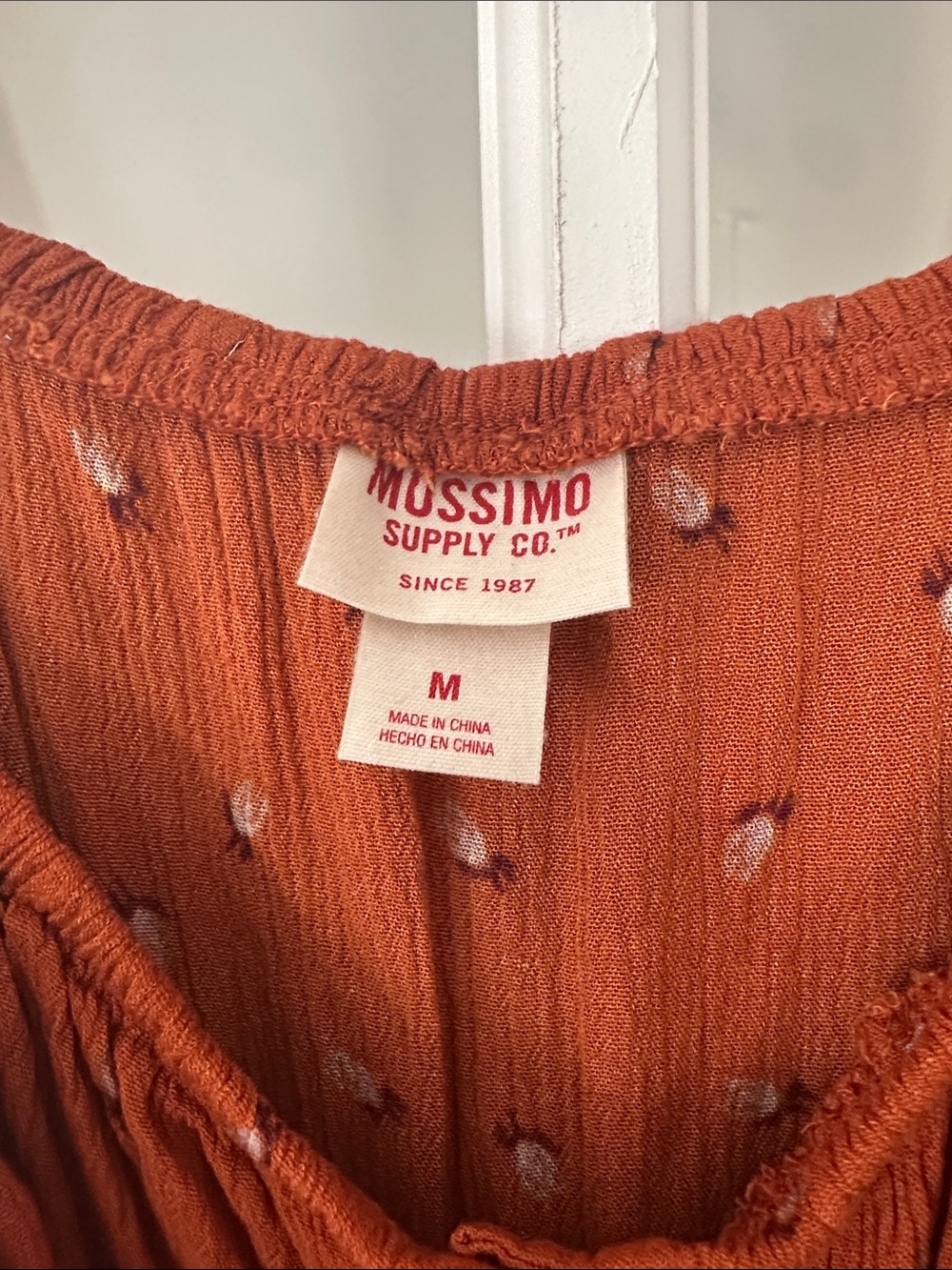 Rust Off-the-Shoulder Button-Front Dress - Picture 2 of 3